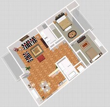2 Bedroom/2 Bath floor plan